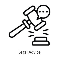 Legal Advice vector  outline Icon Design illustration. Human Resources Symbol on White background EPS 10 File 