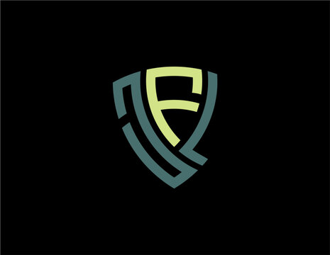 JFL creative letter shield logo design vector icon illustration