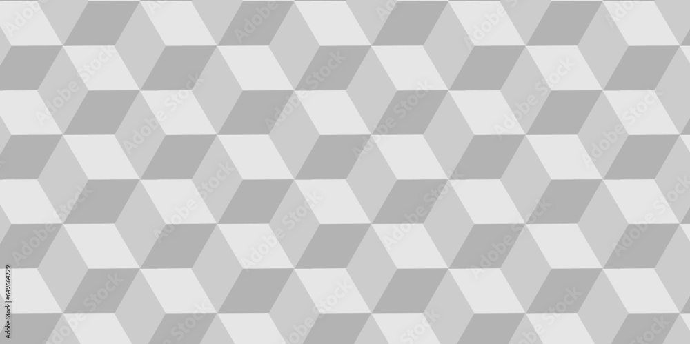 Canvas Prints seamless geometric pattern abstract background. abstract cubes geometric white and gray color hexago
