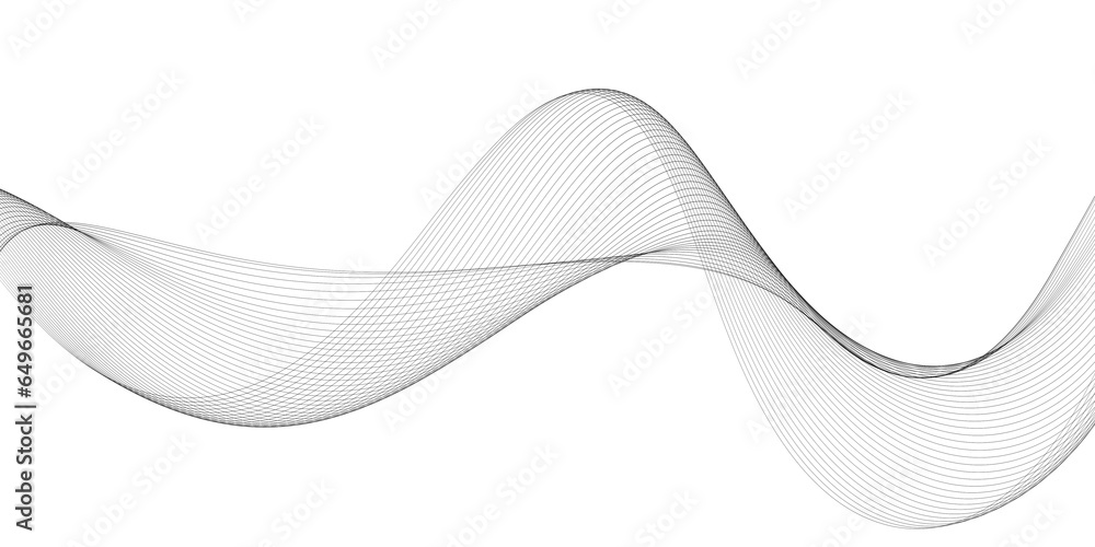 Aufkleber futuristic line stripe pattern on white wavy background. abstract modern background futuristic graph