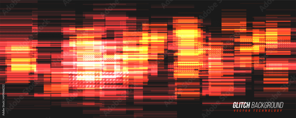 Poster glitch background. abstract noise effect, error signal, television technical problem. vector illustr
