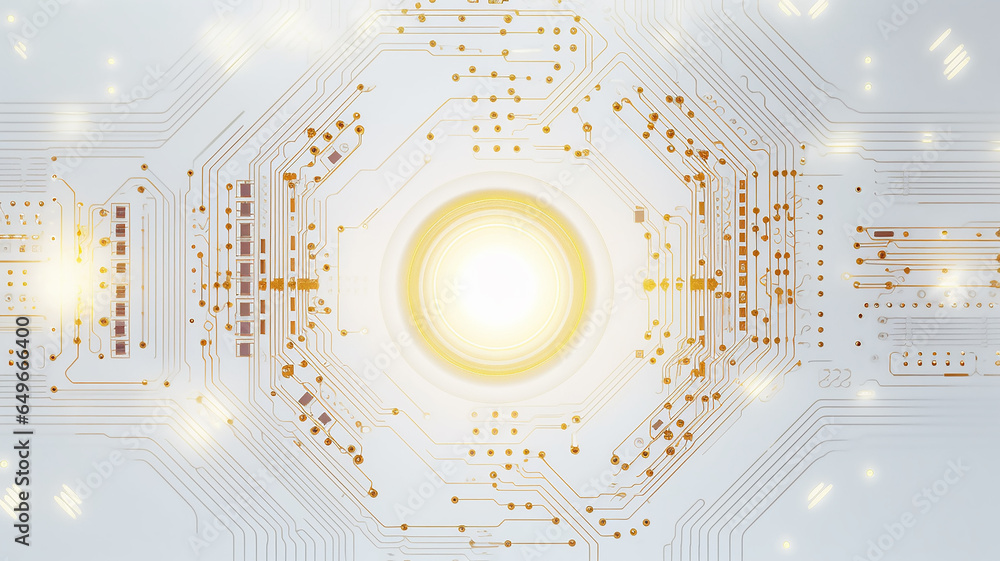 Aufkleber white computer chip light fluorescent button isolated on the background computer graphics website design
