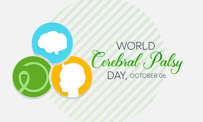World Cerebral Palsy day is observed every year on October 6, CP is a group of disorders that affect a person's ability to move and maintain balance and posture. Vector illustration.