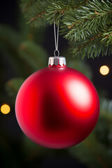 Red Christmas tree ball