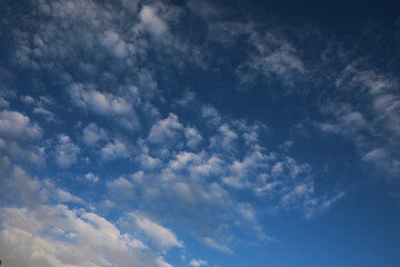 Summer blue sky cloud gradient light white background. Beauty clear cloudy in sunshine calm bright winter air bacground. Gloomy vivid cyan landscape in environment day horizon skyline view spring wind