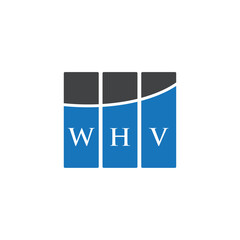 WHV letter logo design on white background. WHV creative initials letter logo concept. WHV letter design.