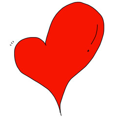 red heart vector