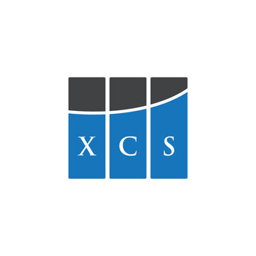 XCS letter logo design on white background. XCS creative initials letter logo concept. XCS letter design.