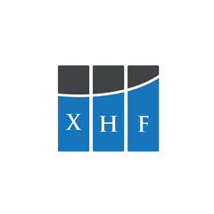 XHF letter logo design on white background. XHF creative initials letter logo concept. XHF letter design.