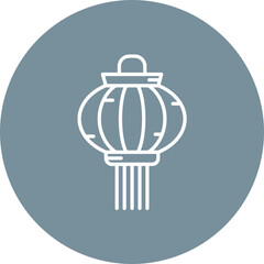 Obraz premium Red Paper Lantern Icon