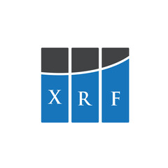 XRF letter logo design on white background. XRF creative initials letter logo concept. XRF letter design.
