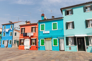 Fototapeta na wymiar The colourful town of Burano in Venice, Italy