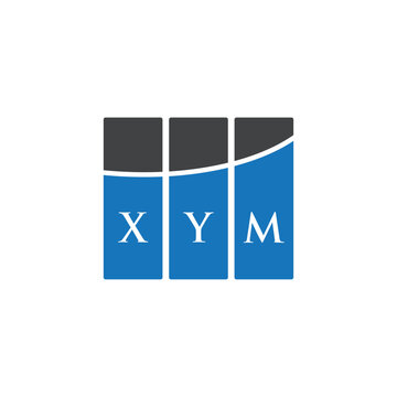XYM letter logo design on white background. XYM creative initials letter logo concept. XYM letter design.