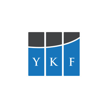 YKF letter logo design on white background. YKF creative initials letter logo concept. YKF letter design.