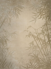 Silhouette of palm branches on a retro background with sand tones © Екатерина Фефелова