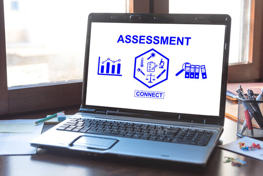 Assessment concept on a laptop screen