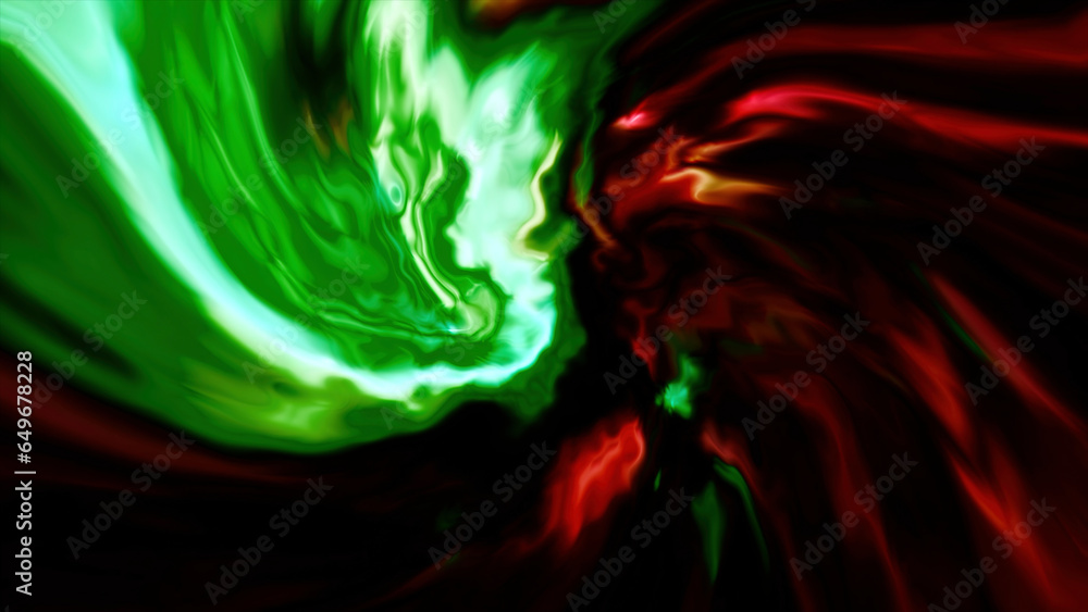 Aufkleber spreading neon blots. motion. mixed paint with illumination made in abstraction.