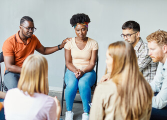 psychotherapy meeting woman support group mantherapy psychology patient psychologist sad emtion depression pain communication help circle sitting advice talking business lecture education