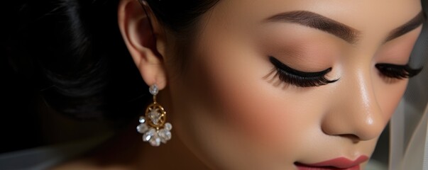 Radiant Bride: Beautiful Makeup with Shimmers and Pastel Hues - Full Face Makeup, Eye Makeup, Bridal, Bride, Wedding, Wedding Dress, Veil, Mascara, Eyeliner, Eyeshadow, Lipstick, Bronzer, Highlighter