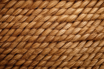 A Mesmerizing Macro Shot of Woven Jute: Intricate Patterns Unveiled in Close-Up, Showcasing the Craftsmanship and Tactile Beauty of Handwoven Textile Art.