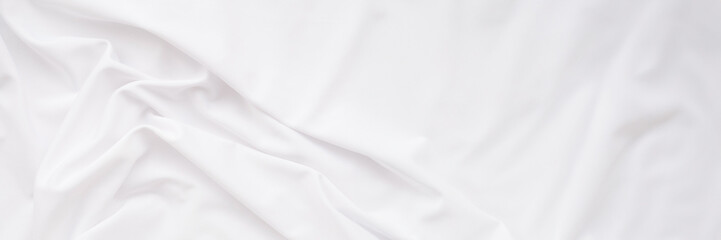 Close up texture of white fabric or fabric texture use for web design and fabric background	