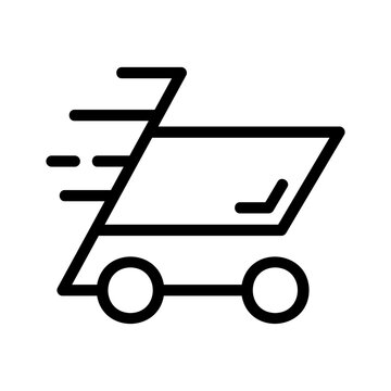 cart troli purchase e commerce outline
