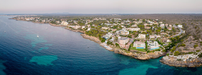 Fototapeta premium Calo de Sa Partio and Cala Blava coast, Cap Enderrocat , llucmajor, protected area, Xarxa Natura 2000 Cap Enderrocat-Cap Blanc, Majorca, Spain