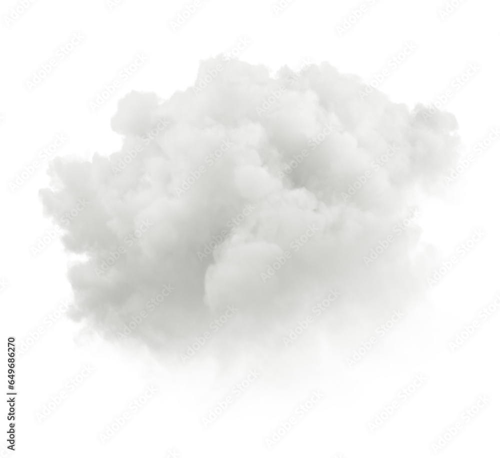 Poster isolated purity white clouds serene on transparent backgrounds 3d render png