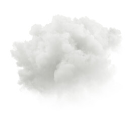 Isolated purity white clouds serene on transparent backgrounds 3d render png