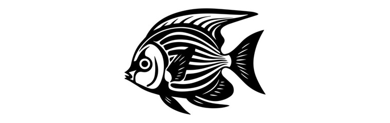 Fish illustration isolated on white background