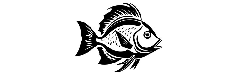Fish illustration isolated on white background