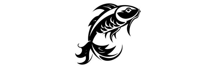 Fish illustration isolated on white background