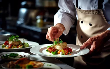Sierkussen Restaurant Chef adding the final touches to the dish.  © Elena Uve
