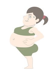 ダイエット　太る　痩せる　女性　セット素材