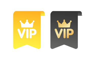 VIP posters. Flat, gold, VIP poster, VIP status, icons for business. Vector icons