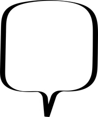 Fototapeta premium Black and white speech bubble balloon icon sticker memo keyword planner text box banner, flat png transparent element design
