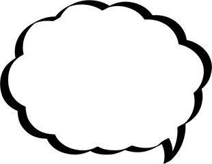 Black and white speech bubble balloon icon sticker memo keyword planner text box banner, flat png transparent element design