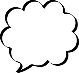 Black and white speech bubble balloon icon sticker memo keyword planner text box banner, flat png transparent element design