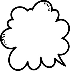 Black and white speech bubble balloon icon sticker memo keyword planner text box banner, flat png transparent element design