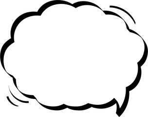 Black and white speech bubble balloon icon sticker memo keyword planner text box banner, flat png transparent element design