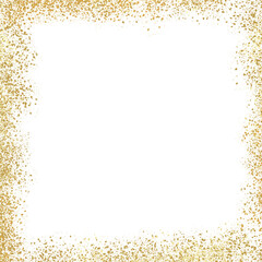 Gold glitter frame, wedding ornament	