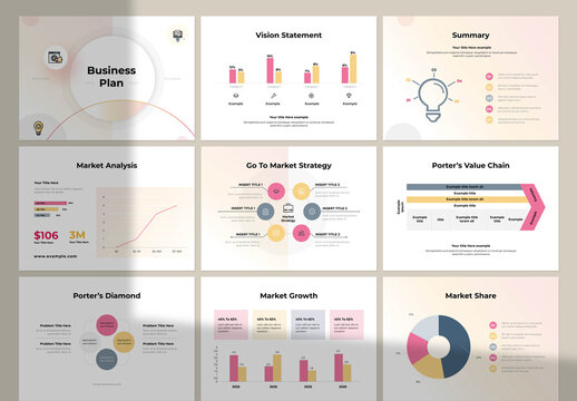 Business Plan Square Brochure Layout