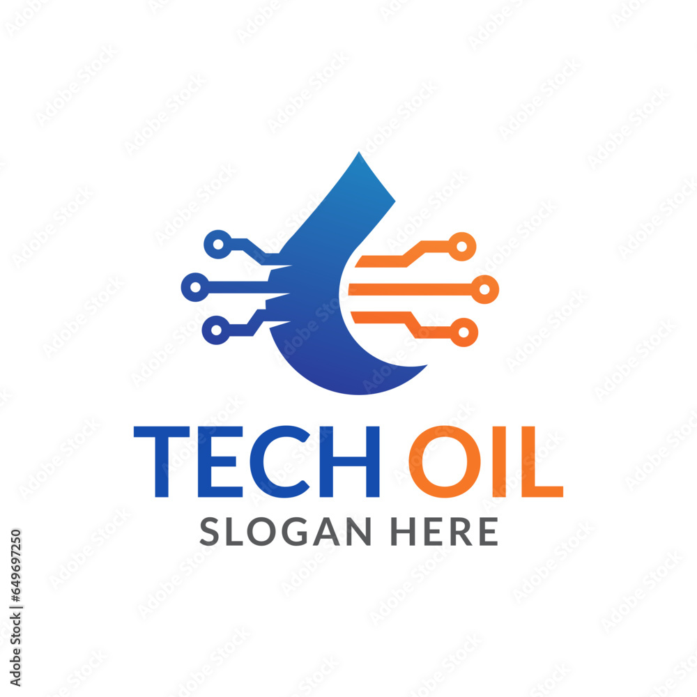 Wall mural gas and oil logo design vector illustration