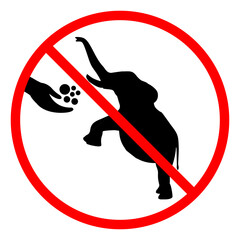 icon prohibited from feeding animals