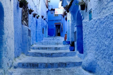 Rolgordijnen Chefchaouen, la città azzurra del Marocco. © anghifoto