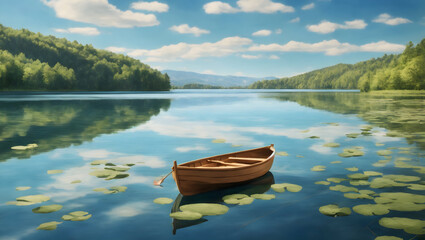 Obraz premium Tranquil Waters: A Moment of Serenity