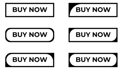 buy now button set in vector, set of button for web or app design