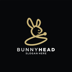 Rabbit logo template vector icon symbol illustration
