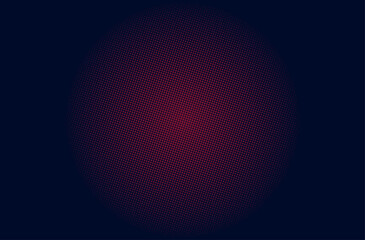 a red and black background with a circle in the center halftone dot effect