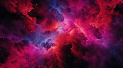 Obrazy na Plexi  Red blue abstract cosmic galaxy background. Celestial outer space wallpaper. Illustration of beauty of colorful stellar universe with stars and nebula.